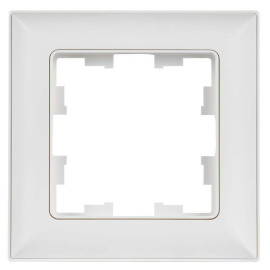 Рамка 1-м BRITE РУ-1-БрАБ арктич. бел./бел. IEK BR-M12-12-K91