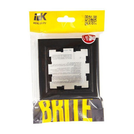 Рамка 1-м IP44 BRITE РУ-1-БрЧ-44 черн. IEK BR-M12-44-K02