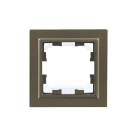 Рамка 1-м IP44 BRITE РУ-1-БрШ-44 шампань IEK BR-M12-44-K37