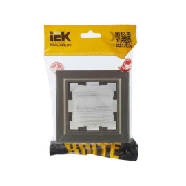 Рамка 1-м IP44 BRITE РУ-1-БрШ-44 шампань IEK BR-M12-44-K37