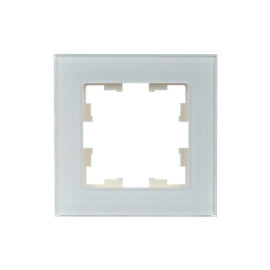 Рамка 1-м BRITE РУ-1-2-БрБ стекло бел. IEK BR-M12-G-K01
