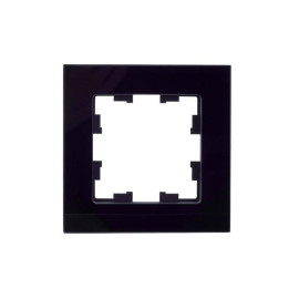 Рамка 1-м BRITE РУ-1-2-БрЧ стекло черн. IEK BR-M12-G-K02