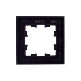 Рамка 1-м BRITE РУ-1-2-БрЧ стекло черн. IEK BR-M12-G-K02