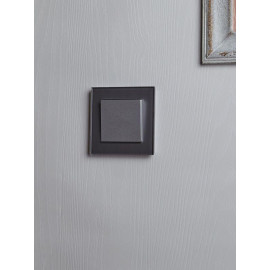 Рамка 1-м BRITE РУ-1-2-БрСе стекло сер. IEK BR-M12-G-K03