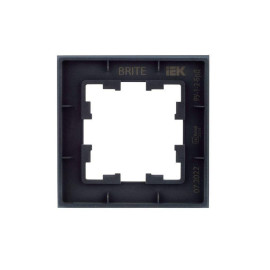 Рамка 1-м BRITE РУ-1-2-БрД стекло дым. IEK BR-M12-G-K30