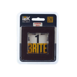 Рамка 1-м BRITE РУ-1-2-БрТБ стекло темн. бронза IEK BR-M12-G-K45