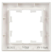 Рамка 1-м BRITE РУ-1-БрБ бел. IEK BR-M12-K01