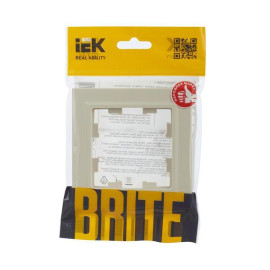 Рамка 1-м BRITE РУ-1-БрКр беж. IEK BR-M12-K10