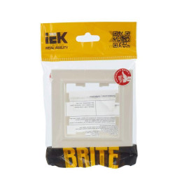 Рамка 1-м BRITE РУ-1-БрЖ жемчуж. IEK BR-M12-K36