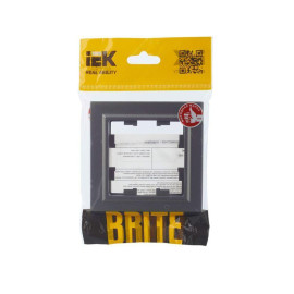 Рамка 1-м BRITE РУ-1-БрС сталь IEK BR-M12-K46
