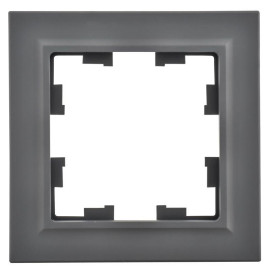 Рамка 1-м BRITE РУ-1-БрГ графит IEK BR-M12-K53