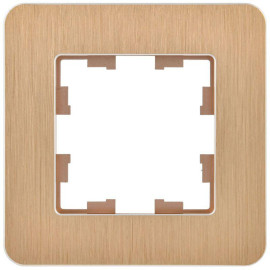 Рамка 1-м BRITE РУ-1-1-Бр метал. шампань RE AL IEK BR-M12-M-21-K37