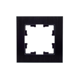Рамка 1-м BRITE РУ-1-1-БрЧ металл черн. IEK BR-M12-M-K02