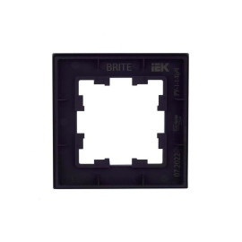 Рамка 1-м BRITE РУ-1-1-БрЧ металл черн. IEK BR-M12-M-K02