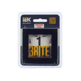 Рамка 1-м BRITE РУ-1-1-БрЧ металл черн. IEK BR-M12-M-K02