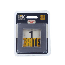 Рамка 1-м BRITE РУ-1-1-БрА металл алюм. IEK BR-M12-M-K47
