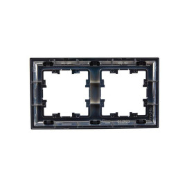 Рамка 2-м BRITE РУ-2-Бр хром/черн. IEK BR-M22-12-2-K23