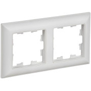 Рамка 2-м BRITE РУ-2-БрАБ арктич. бел./бел. IEK BR-M22-12-K91