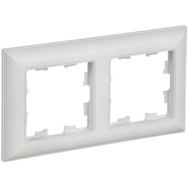 Рамка 2-м BRITE РУ-2-БрАБ арктич. бел./бел. IEK BR-M22-12-K91