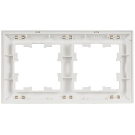 Рамка 2-м BRITE РУ-2-БрАБ арктич. бел./бел. IEK BR-M22-12-K91