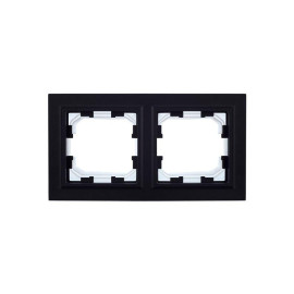 Рамка 2-м IP44 BRITE РУ-2-БрЧ-44 черн. IEK BR-M22-44-K02