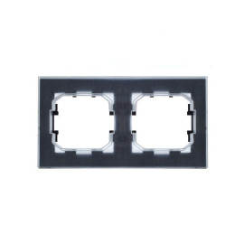Рамка 2-м IP44 BRITE РУ-2-БрЧ-44 черн. IEK BR-M22-44-K02