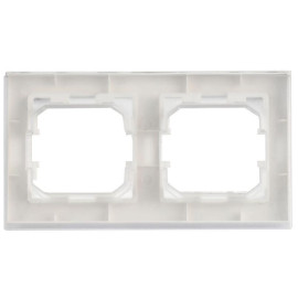 Рамка 2-м BRITE РУ-2-БрАБ-44 IP44 арктич. бел. IEK BR-M22-44-K91