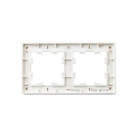 Рамка 2-м BRITE РУ-2-Бр бел. рифленый IEK BR-M22-51-K01