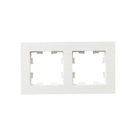 Рамка 2-м BRITE РУ-2-Бр бел. рифленый IEK BR-M22-51-K01