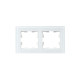 Рамка 2-м BRITE РУ-2-2-БрБ стекло бел. IEK BR-M22-G-K01