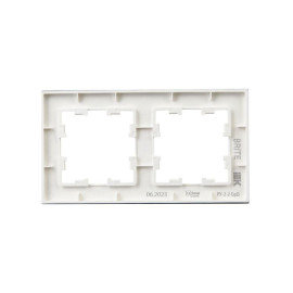 Рамка 2-м BRITE РУ-2-2-БрБ стекло бел. IEK BR-M22-G-K01