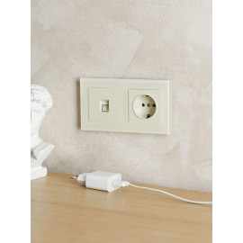 Рамка 2-м BRITE РУ-2-2-БрВа стекло ванильн. IEK BR-M22-G-K10