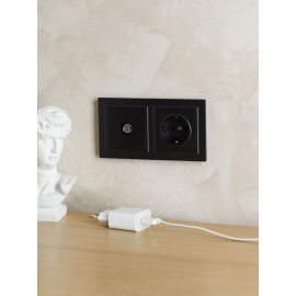 Рамка 2-м BRITE РУ-2-БрЧ черн. IEK BR-M22-K02