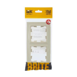 Рамка 2-м BRITE РУ-2-БрКр беж. IEK BR-M22-K10
