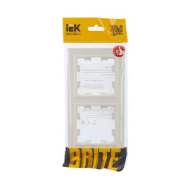 Рамка 2-м BRITE РУ-2-БрЖ жемчуж. IEK BR-M22-K36