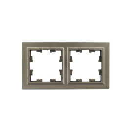 Рамка 2-м BRITE РУ-2-БрШ шампань IEK BR-M22-K37