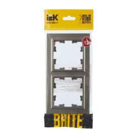 Рамка 2-м BRITE РУ-2-БрШ шампань IEK BR-M22-K37