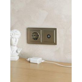 Рамка 2-м BRITE РУ-2-БрШ шампань IEK BR-M22-K37