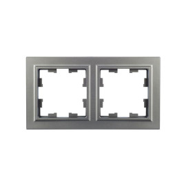 Рамка 2-м BRITE РУ-2-БрС сталь IEK BR-M22-K46