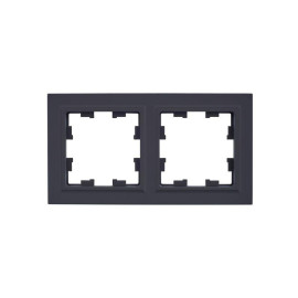 Рамка 2-м BRITE РУ-2-БрГ графит IEK BR-M22-K53