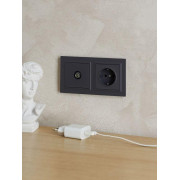 Рамка 2-м BRITE РУ-2-БрГ графит IEK BR-M22-K53