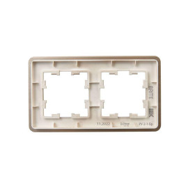 Рамка 2-м BRITE РУ-2-1-Бр метал. шампань RE AL IEK BR-M22-M-21-K37