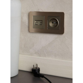 Рамка 2-м BRITE РУ-2-1-Бр метал. шампань RE AL IEK BR-M22-M-21-K37