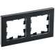 Рамка 2-м BRITE РУ-2-1-БрЧ металл черн. IEK BR-M22-M-K02