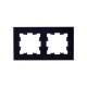 Рамка 2-м BRITE РУ-2-1-БрЧ металл черн. IEK BR-M22-M-K02