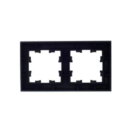 Рамка 2-м BRITE РУ-2-1-БрА металл алюм. IEK BR-M22-M-K47