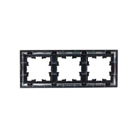 Рамка 3-м BRITE РУ-3-Бр хром/черн. IEK BR-M32-12-2-K23