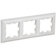 Рамка 3-м BRITE РУ-3-БрАБ арктич. бел./бел. IEK BR-M32-12-K91