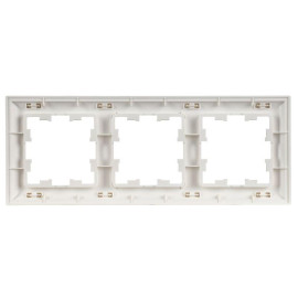 Рамка 3-м BRITE РУ-3-БрАБ арктич. бел./бел. IEK BR-M32-12-K91