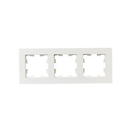 Рамка 3-м BRITE РУ-3-Бр бел. рифленый IEK BR-M32-51-K01